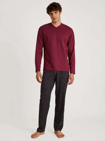 Calida Pyjama in Bordeaux/ Dunkelblau