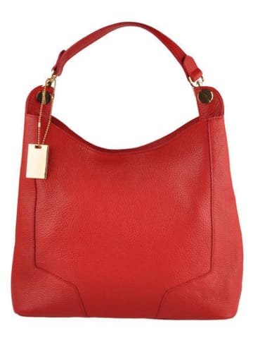 Lia Biassoni Leren schoudertas "Nardis" rood - (B)28 x (H)39 x (D)12 cm