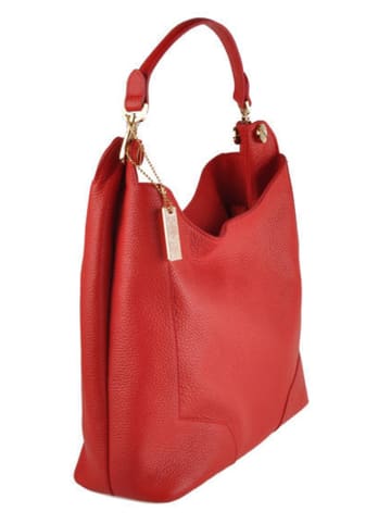 Lia Biassoni Leren schoudertas "Nardis" rood - (B)28 x (H)39 x (D)12 cm