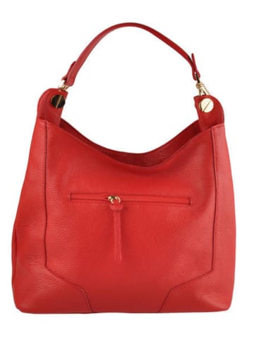 Lia Biassoni Leren schoudertas "Nardis" rood - (B)28 x (H)39 x (D)12 cm