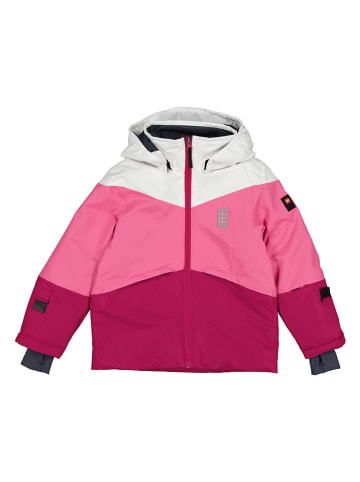 LEGO Ski-/ Snowboardjacke "Jested 708" in Weiß/ Rosa/ Pink