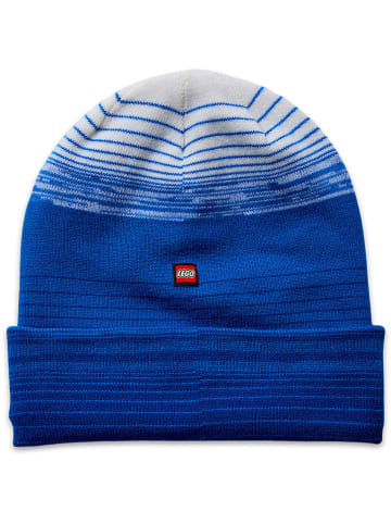 LEGO Czapka beanie "Alex 704" w kolorze niebiesko-białym