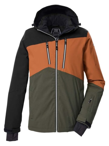 Killtec Ski-/ Snowboardjacke in Khaki/ Orange