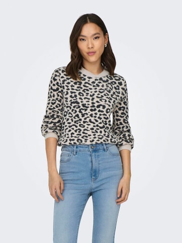 JDY Pullover "Lorraine" in Creme/ Schwarz