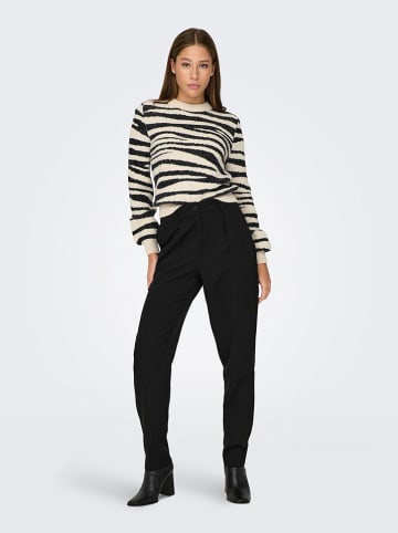 JDY Pullover "Lorraine" in Creme/ Schwarz