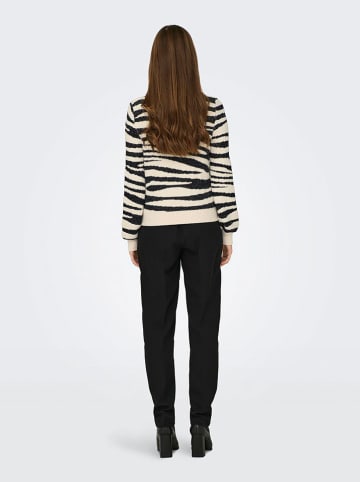 JDY Pullover "Lorraine" in Creme/ Schwarz