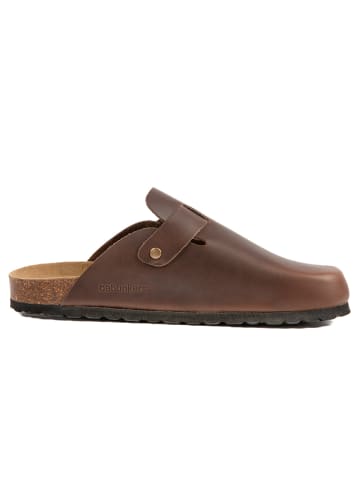 BABUNKERS Family Leder-Clogs in Braun