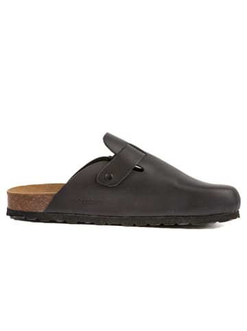 BABUNKERS Family Leder-Clogs in Schwarz