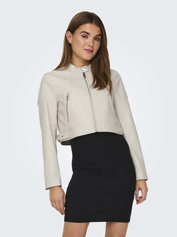 ONLY Kunstlederjacke in Weiß