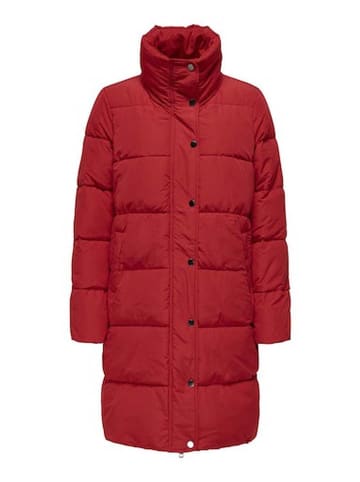 ONLY Doorgestikte mantel rood