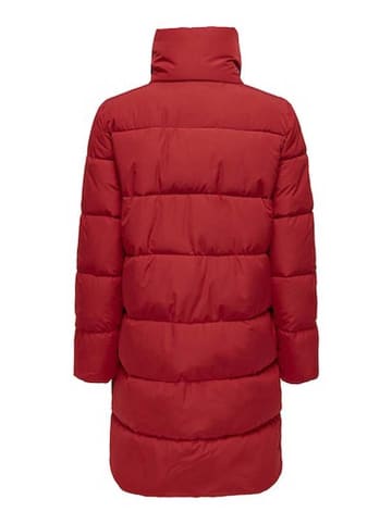 ONLY Doorgestikte mantel rood