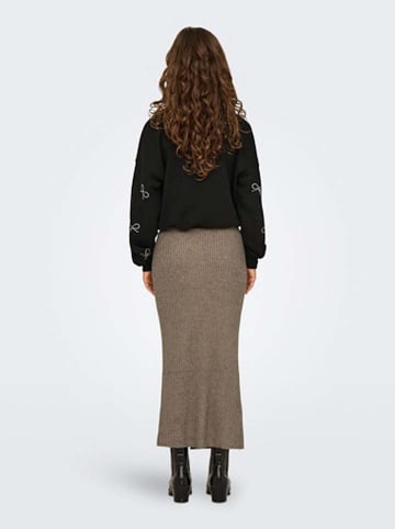 ONLY Gebreide rok bruin