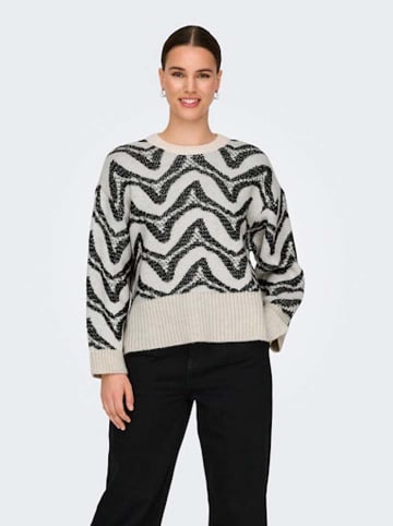 ONLY Pullover in Schwarz/ Weiß