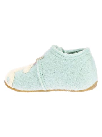 Living Kitzbühel Wollen pantoffels "Tovereenhoorn" turquoise