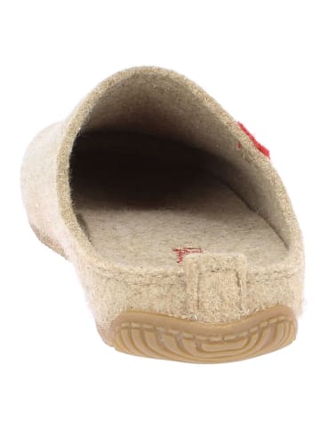 Living Kitzbühel Wollen pantoffels "Rodekruis" beige
