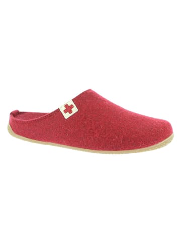 Living Kitzbühel Wollen pantoffels "Rodekruis" rood