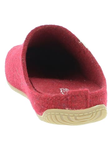 Living Kitzbühel Wollen pantoffels "Rodekruis" rood