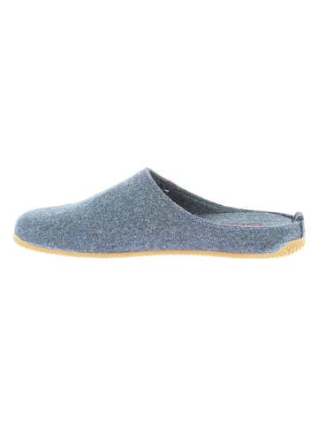 Living Kitzbühel Wollen pantoffels "Rodekruis" donkerblauw