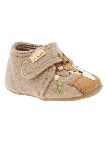 Living Kitzbühel Woll-Hausschuhe "Rehkitz" in Beige