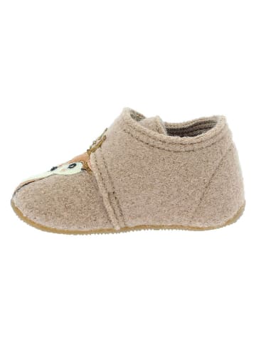 Living Kitzbühel Woll-Hausschuhe "Rehkitz" in Beige