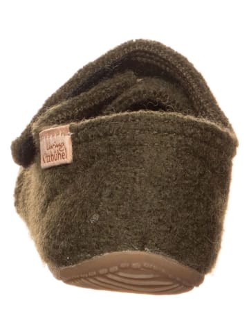 Living Kitzbühel Woll-Hausschuhe "Monster" in Khaki