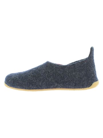 Living Kitzbühel Wollen pantoffels "Rodekruis" donkerblauw