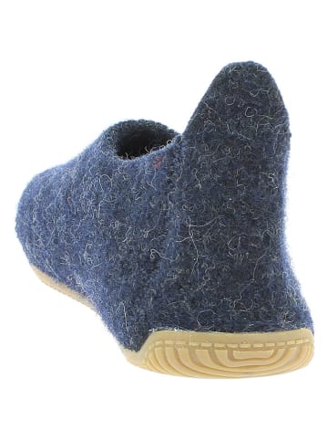 Living Kitzbühel Wollen pantoffels "Rodekruis" donkerblauw