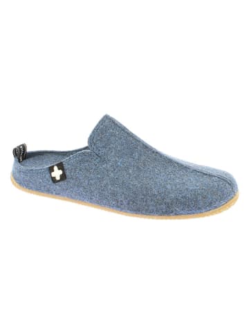 Living Kitzbühel Wollen pantoffels "Rodekruis" blauw