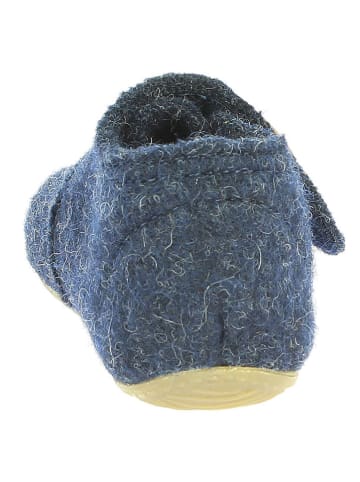 Living Kitzbühel Woll-Hausschuhe in Dunkelblau