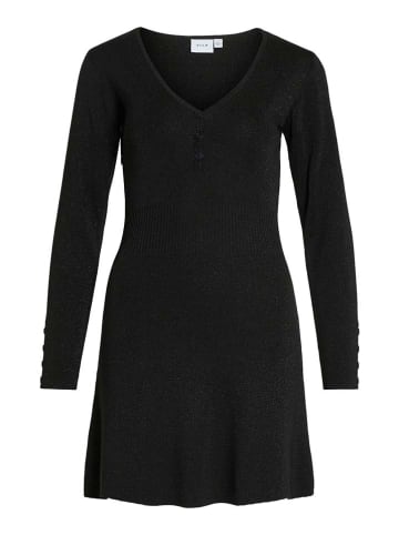 Vila Strickkleid in Schwarz