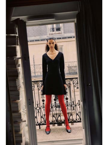 Vila Strickkleid in Schwarz