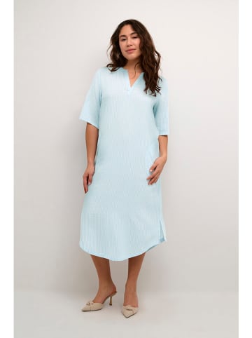 Kaffe Kleid in Weiß/ Hellblau