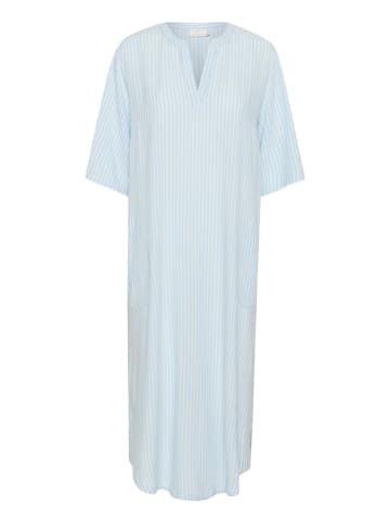 Kaffe Kleid in Weiß/ Hellblau
