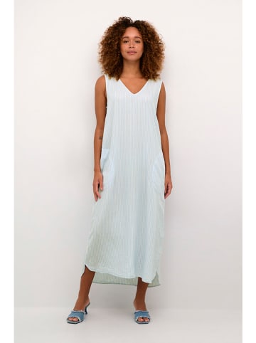 Kaffe Kleid in Weiß/ Hellblau