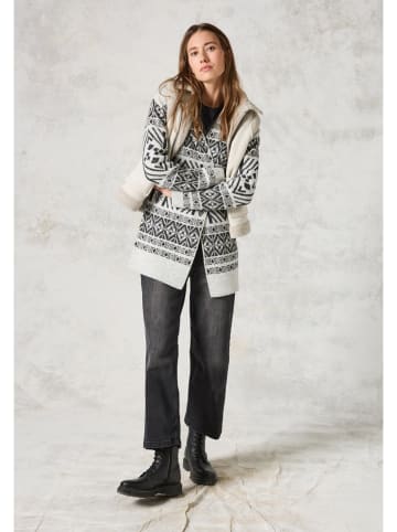 Cecil Cardigan in Grau/ Schwarz