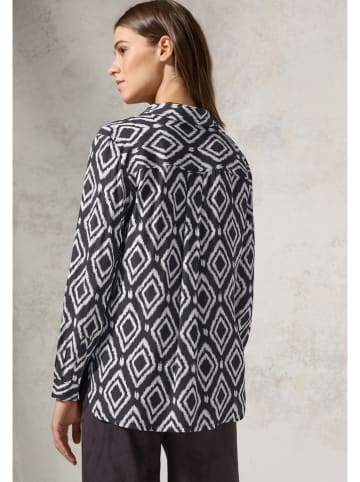 Cecil Bluse in Anthrazit/ Weiß