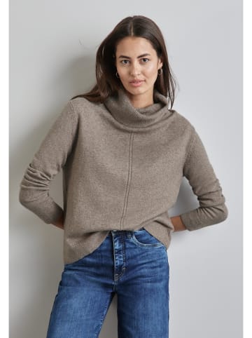 Street One Sweter w kolorze jasnobrązowym