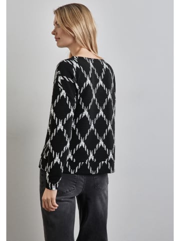 Street One Pullover in Schwarz/ Weiß