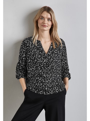 Street One Bluse in Schwarz/ Weiß