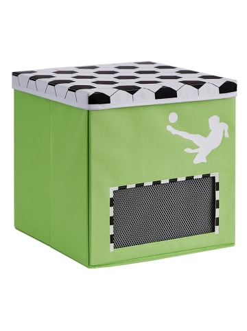 STORE IT Pudełko "Goooal" w kolorze zielonym - 30 x 30 x 30 cm