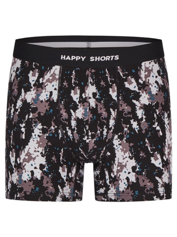 Happy Shorts 3er-Set: Boxershorts in Schwarz/ Türkis