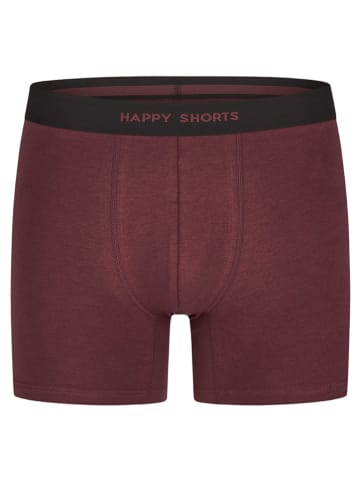 Happy Shorts 3er-Set: Boxershorts in Schwarz/ Bordeaux