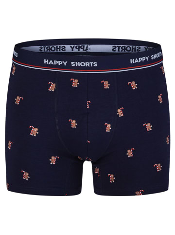 Happy Shorts 2er-Set: Boxershorts in Dunkelblau/ Rot