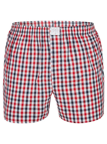 MG-1 3er-Set: Webboxershorts in Dunkelblau/ Rot