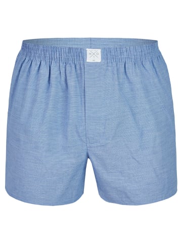 MG-1 3er-Set: Webboxershorts in Dunkelblau/ Blau