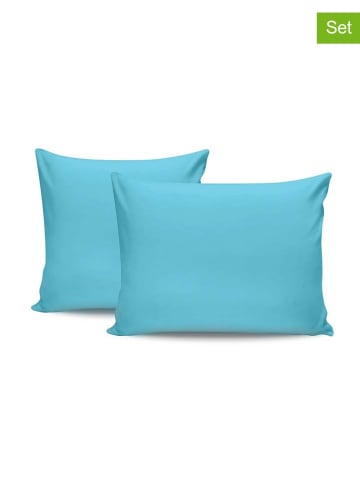 MIX&MATCH 2-delige set: renforcé kussenhoezen turquoise