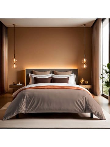 MIX&MATCH Renforcè-Bettbezug in Dunkelbeige