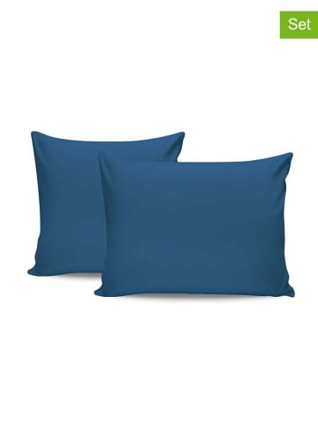 MIX&MATCH 2-delige set: renforcé kussenhoezen blauw