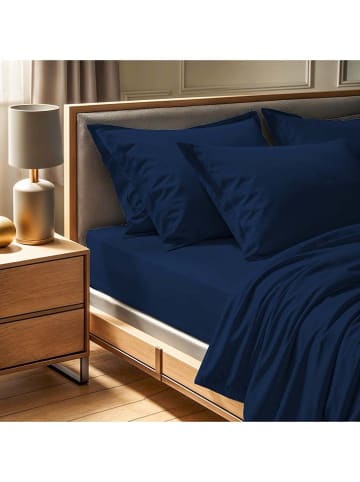 MIX&MATCH Renforcé bedlaken donkerblauw