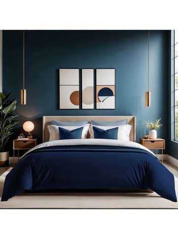 MIX&MATCH Renforcé dekbedovertrek donkerblauw